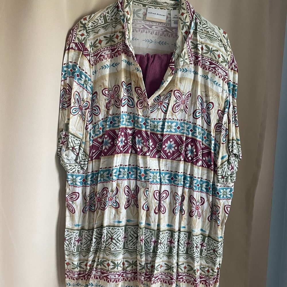 Alfred Dunner Blouse/Pants combo Blouse size 22 matching pants size 20